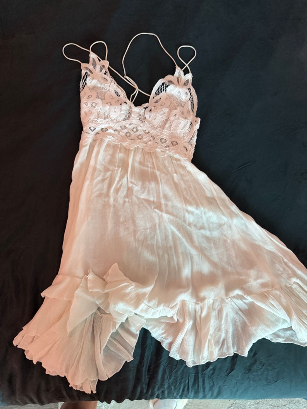 Free People White Lace top dress.